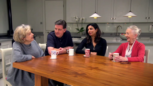 the actors for jean, tony, anita and dolly get together for a cup of tea and a chat in 2018